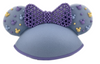 Disney Parks Minnie Mouse Beaded Purple Blue Ear Hat for Adults New With Tag