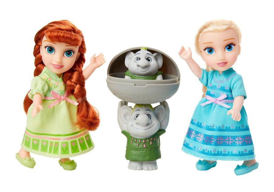Disney Frozen 2 Anna Elsa Petite Surprise Trolls Gift Set Toy New