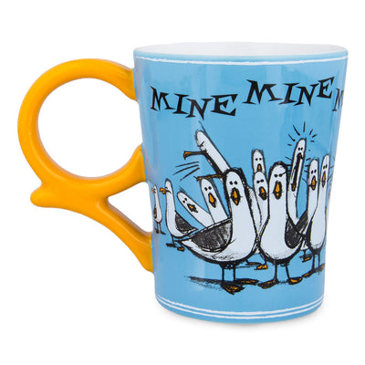 Disney Parks Finding Nemo Mine Mine Mine Ceramic Coffee Mug Cup Gold Handle New