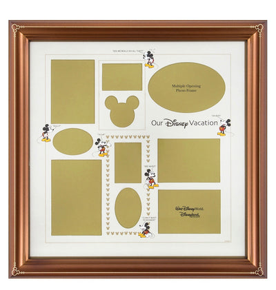 Disney Parks Mickey Family Vacation Collage Picture Photo Frame New