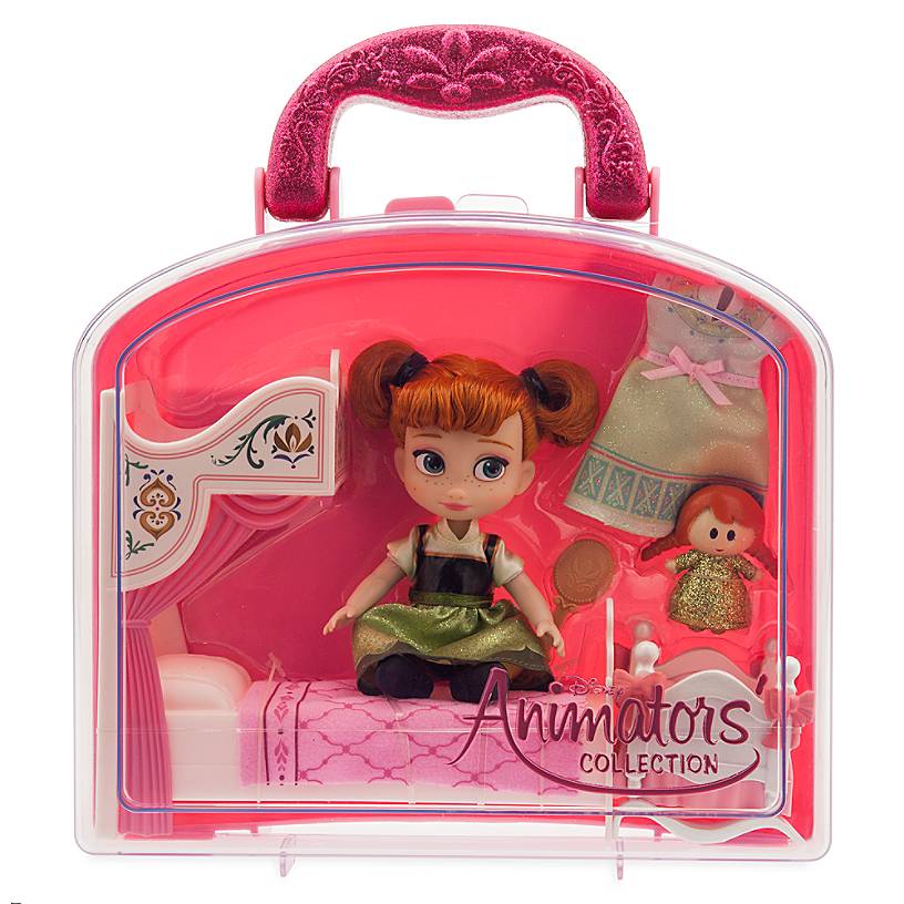 Disney Animators' Collection Frozen Anna with Bed Mini Doll Play Set New w Tag