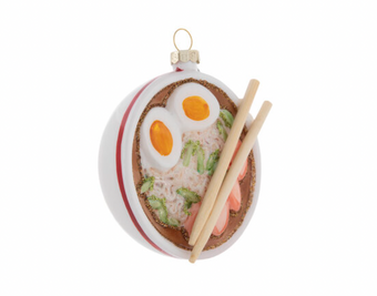 Robert Stanley Noodle Bowl Glass Christmas Ornament New with Tag