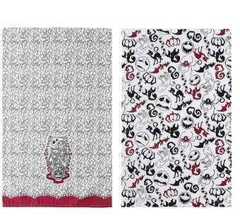 Disney Jack & Sally The Nightmare Before Christmas Dish Towels Set of 2 New