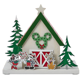 Disney Parks Yuletide Farmhouse Mickey and Friends Holiday Light-Up Barn New