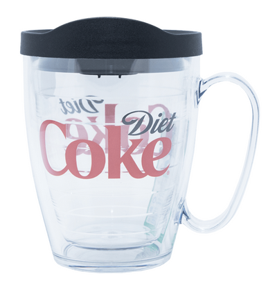 Authentic Coca-Cola Diet Coke Tervis Tumbler Mug with Lid 16oz New