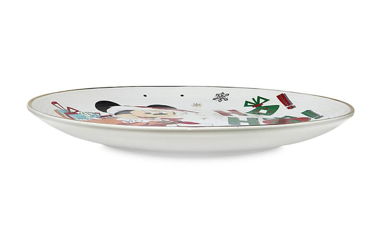 Disney Parks Holiday Cheer Mickey Santa Ho Ho Ho Christmas Dessert Plate New
