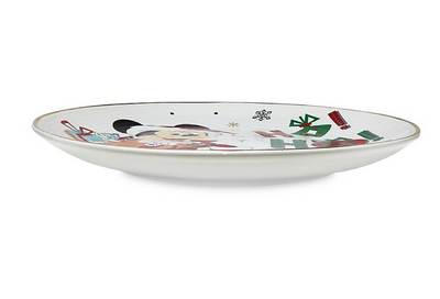 Disney Parks Holiday Cheer Mickey Santa Ho Ho Ho Christmas Dessert Plate New