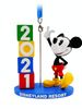 Disney Parks Disneyland 2021 Mickey Figural Christmas Ornament New with Tag