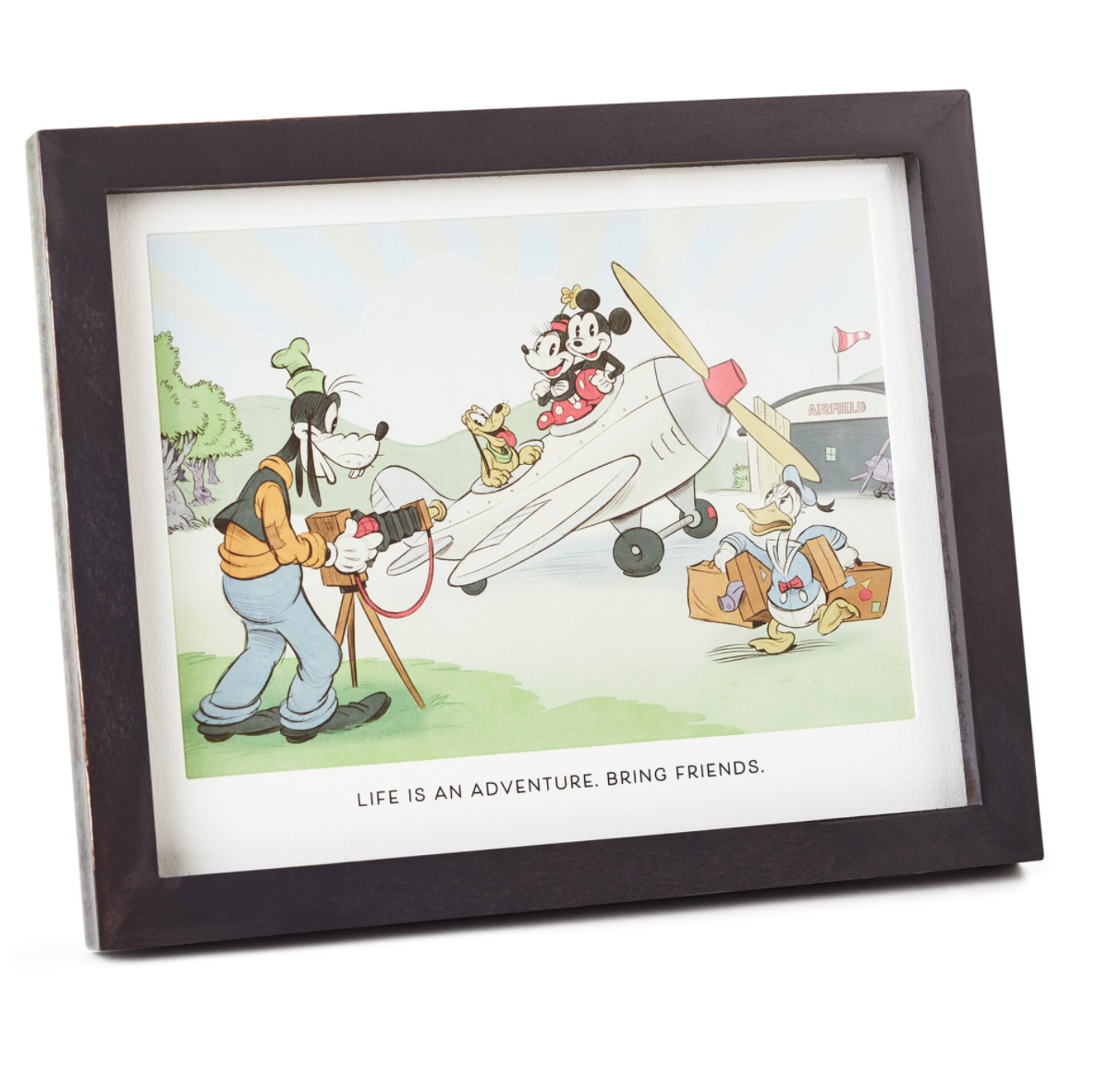 Hallmark Disney Mickey & Friends in Airplane Life Is an Adventure Framed Art New