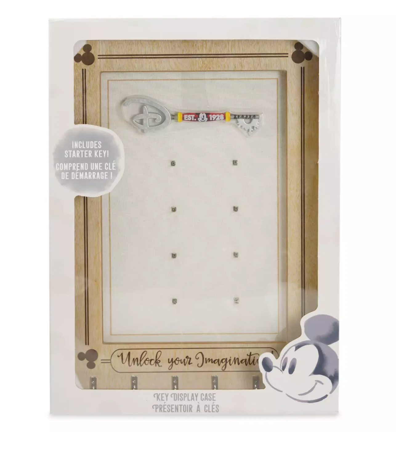 Disney Display Case for Collectible Keys with Mickey Starter Key New with Box