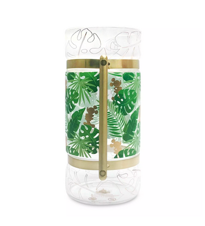 Disney Parks Mickey SilhouetteTropical Glass Pitcher New