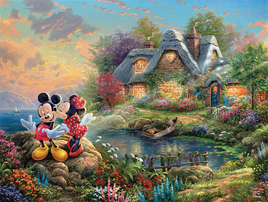 Disney Mickey & Minnie Sweetheart Cove 750 Puzzle Ceaco New with Box
