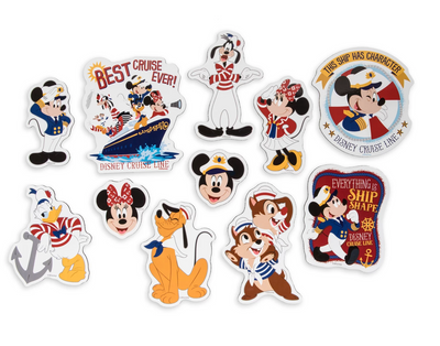 Disney Cruise Line Captain Mickey and Crew Stateroom Door Magnet Set New Sealed