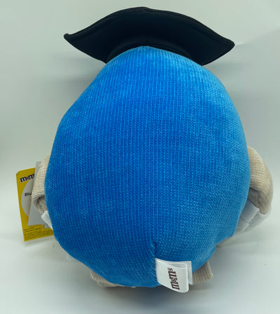 M&M's World Blue Graduation Character Big Face Plush New with Tags