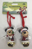 Disney Parks Season's Greetings Santa Mickey Minnie Bell Ornaments New with Tags