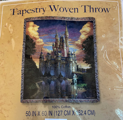 Disney Parks WDW 50th Magical Celebration Castle Tapestry Woven Throw New