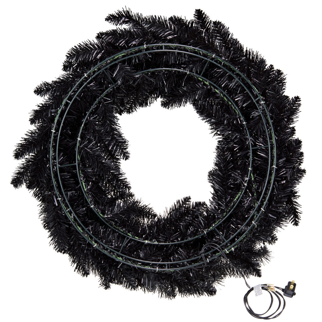 Hallmark Star Galaxy Black Wreath With Lights 30inc New with Tag