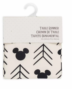 Disney Parks Homestead Mickey Icon Reversible Table Runner New with Tag