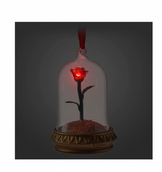 Disney Sketchbook Enchanted Rose Light-Up Christmas Ornament New with Tag