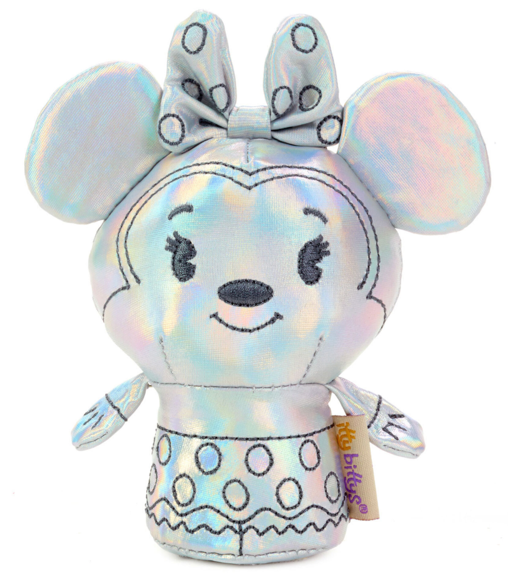 Hallmark Itty Bittys Disney 100 Years of Wonder Minnie Silver Plush New with Tag