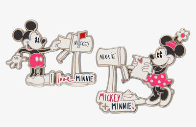 Disney Parks Mickey and Minnie Sweethearts Pin Set New with Card