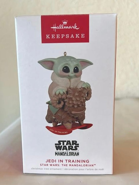 Hallmark 2022 Star Wars Mandalorian Jedi in Traning Christmas Ornament New W Box