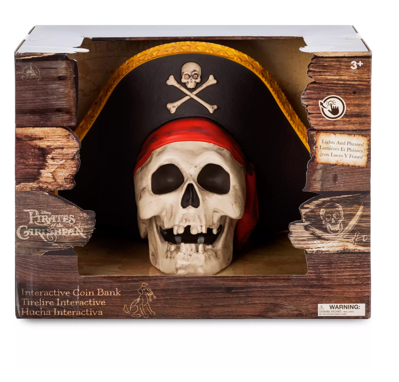 Disney Parks Pirates of the Caribbean Interactive Coin Bank New with Box