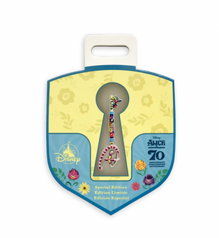 Disney Alice in Wonderland 70th Collectible Key Pin Special Edition New w Card