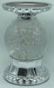 Bath and Body Works Light Up Water Globe Snowflake Pedestal 3-wick Candle Holder