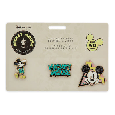 Disney Store Mickey Memories September Pin Set Limited Release New with Card