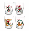 Disney Vintage Mickey and Friends Christmas Glass Tumbler Set New with Box