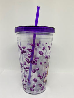 M&M's World Brown Big Face Lentils Tumbler with Straw New