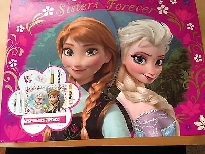 disney store frozen anna and elsa sisters forever pencils set box new