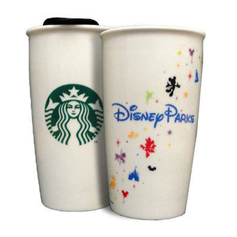 Disney Parks Starbucks Ceramic Traveler Coffee Cup 12 oz