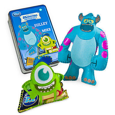 disney monsters university sew your own monster kit playset new with sealed tin