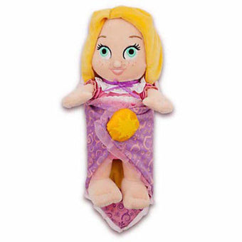 disney parks 10" baby princess rapunzel plush toy with blanket new with tag