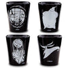 disney parks jack skellington set of 4 ceramic glass shot new with box