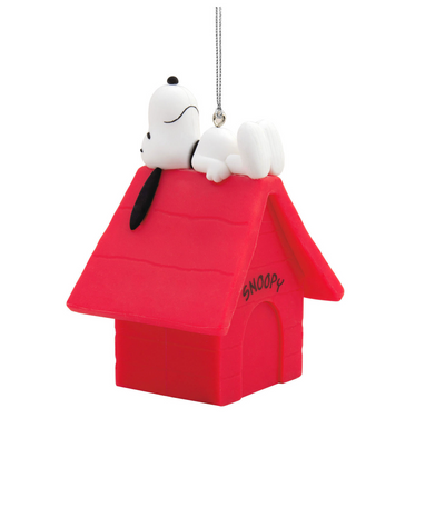 Hallmark Peanuts Snoopy on Red Doghouse Christmas Tree Ornament New with Tag