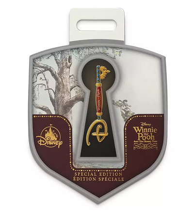 Disney Pin Key Winnie the Pooh and the Honey Tree 55th Special Edition New Card