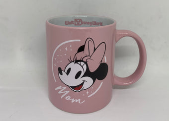 Disney Parks WDW Minnie Mom Pink Ceramic Coffee Mug New