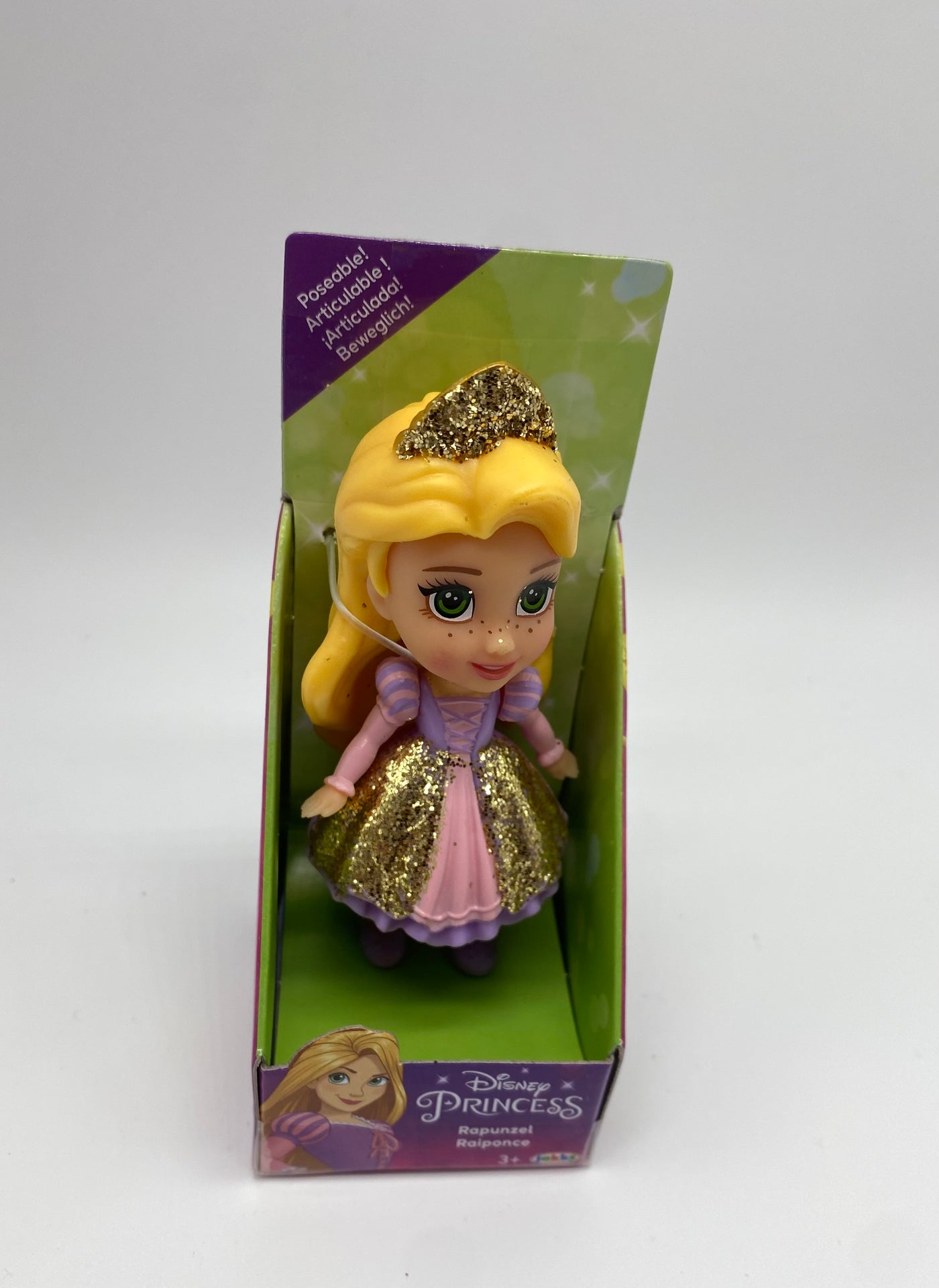 Disney Princess Rapunzel Mini Gold Glitter Toddler Doll New with Box