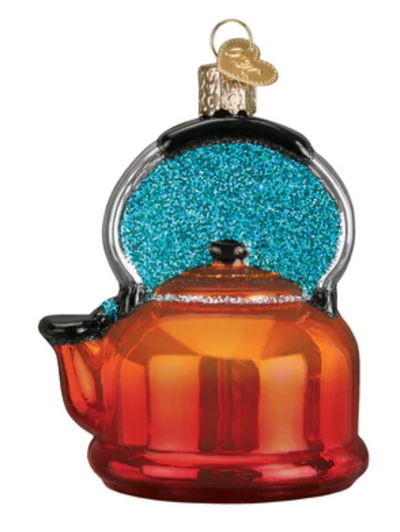 Old World Christmas Tea Kettle Glass Christmas Ornament New With Box
