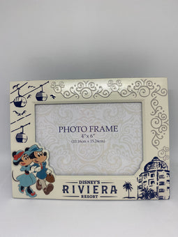 Disney Parks Riviera Resort Mickey and Minnie Resin Photo Frame New