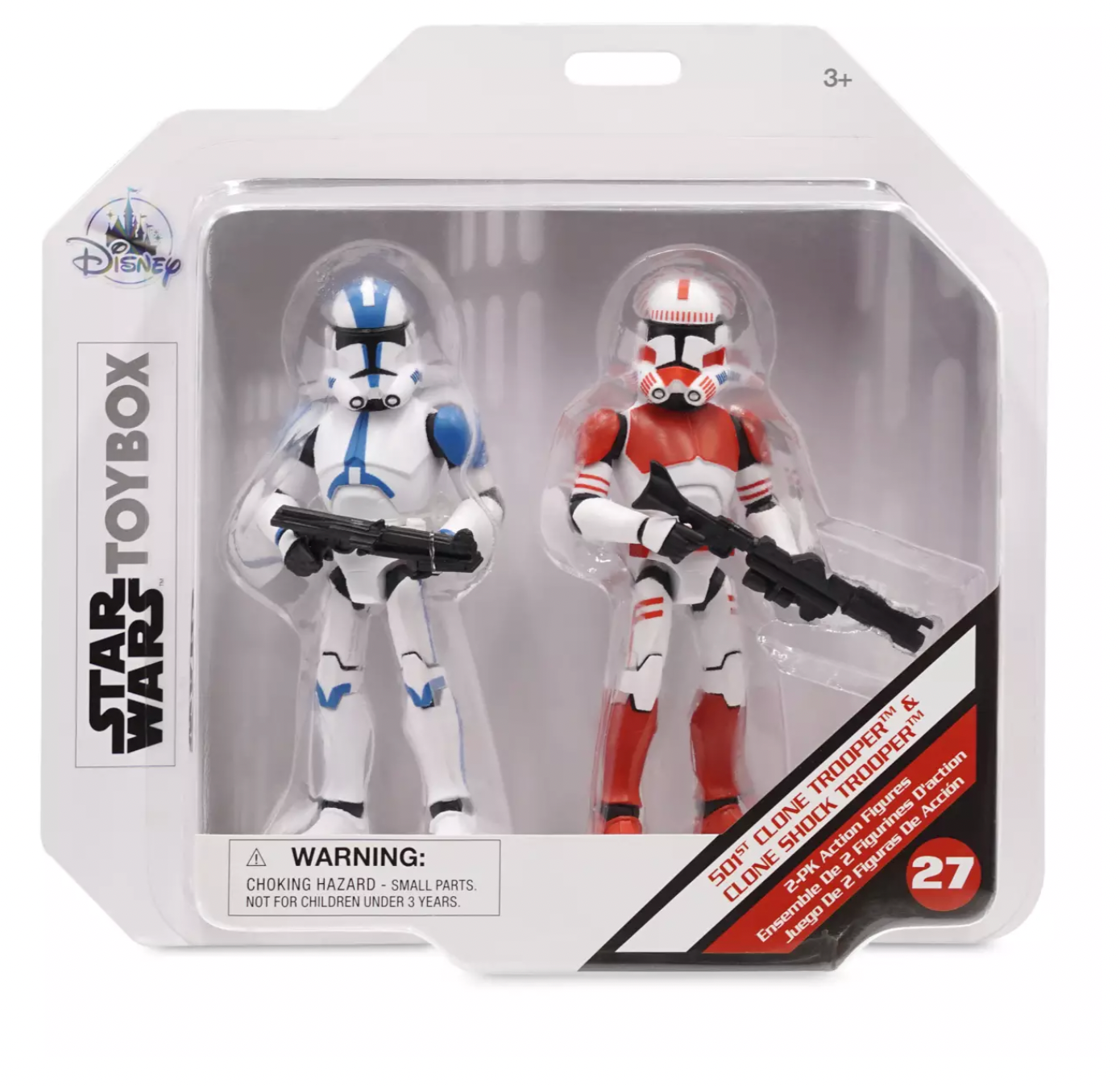 Disney Star Wars 501st Clone Trooper and Clone Shock Trooper Toybox New with Box