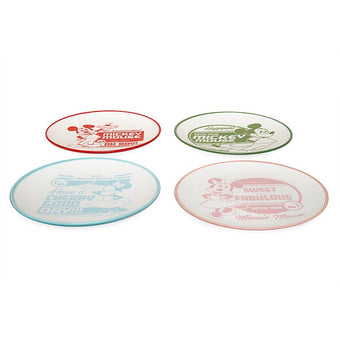Disney Parks Back in the Day Mickey and Minnie Retro Cake Plate Set New with Box