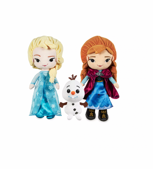 Disney Frozen Elsa Anna and Olaf Plush Doll Set New with Box