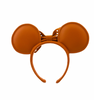 Disney Parks Fall Orange Suede Minnie Bow Ear Headband New with Tags