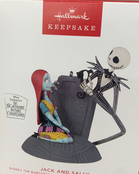 Hallmark 2022 Disney Nightmare Before Christmas Jack Sally Ornament New With Box