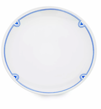 Disney Parks Homestead Blue Mickey Icons Dinner Plate New