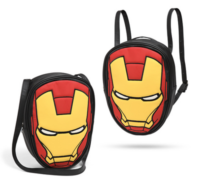 Disney Marvel Avengers Iron Man Convertible Backpack & Shoulder Tote Bag New